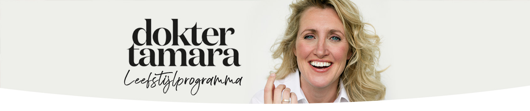 Afbeelding van dokter Tamara met de tekst 'dokter Tamara Leefstijlprogramma'