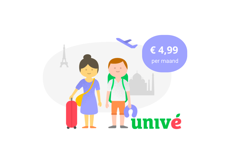 Reisverzekering van Univé al vanaf  3,82 euro per maand