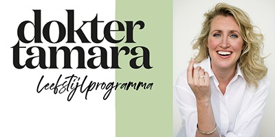 Hier zit u dokter Tamara de Weijer met de tekst 'Dokter Tamara leefstijlprogramma'.