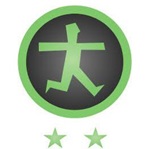 Logo Waarmerk Drempelvrij met 2 sterren