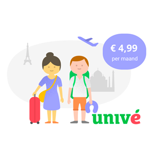 Sluit voor €3,82 een doorlopende reisverzekering af bij Univé