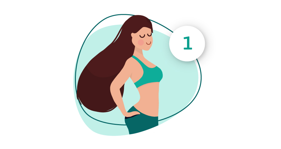 Visual van vrouw in het eerste trimester