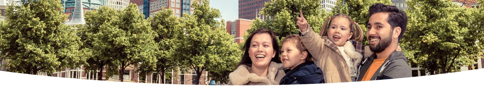Familie in het centrum van Den Haag